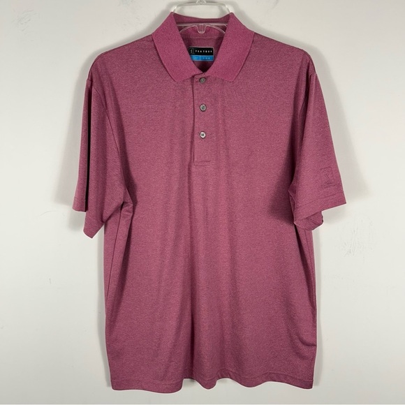 ❤️ PGA tour Men's Pink Polo Shirt L - Picture 3 of 8